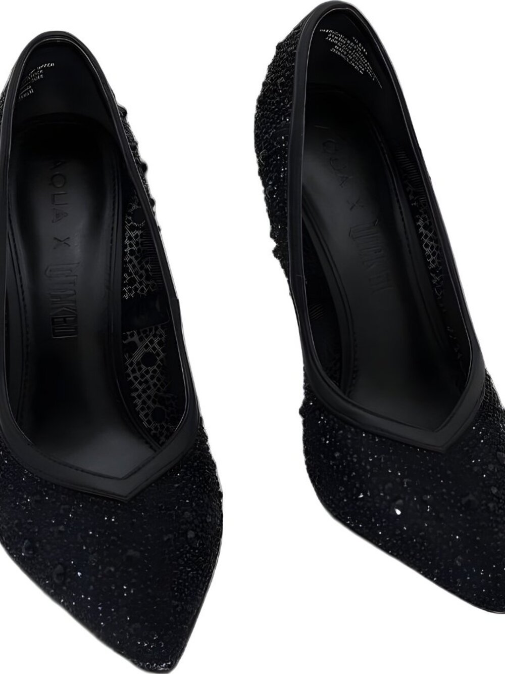 Aqua x Wicked Evee Rhinestone Embellished Pumps Black Size 6M